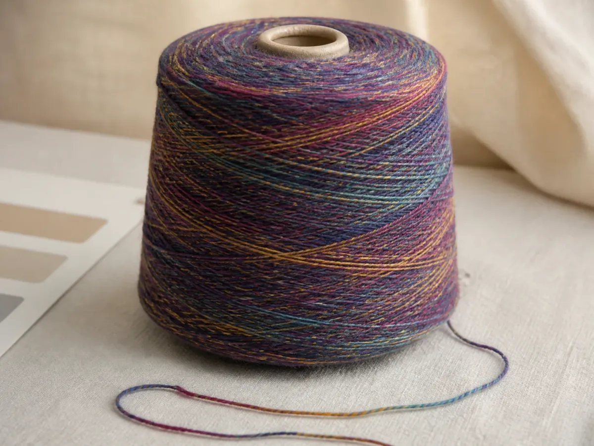 Representative space-dyed, melange, gradient and multicolor yarn development directions